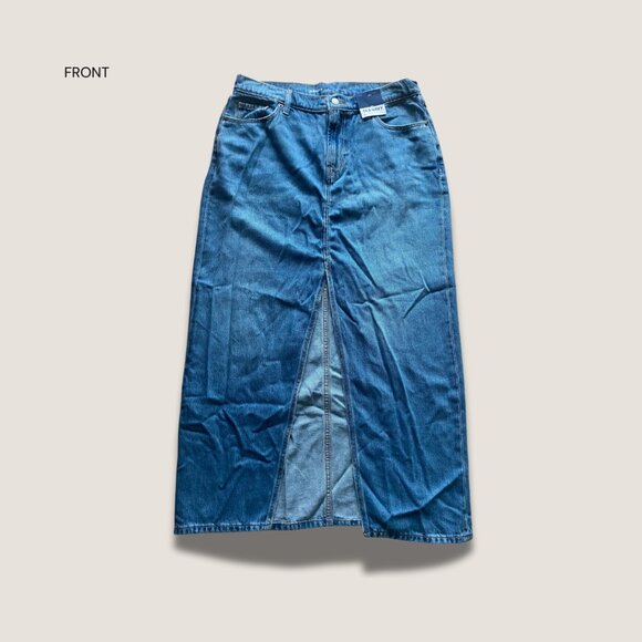 Mid-Rise Jean Maxi Skirt - Picture 3 of 4